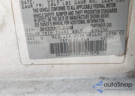 2014 Nissan Versa Note Sv from USA, damaged, VIN 3N1CE2CP2EL353498